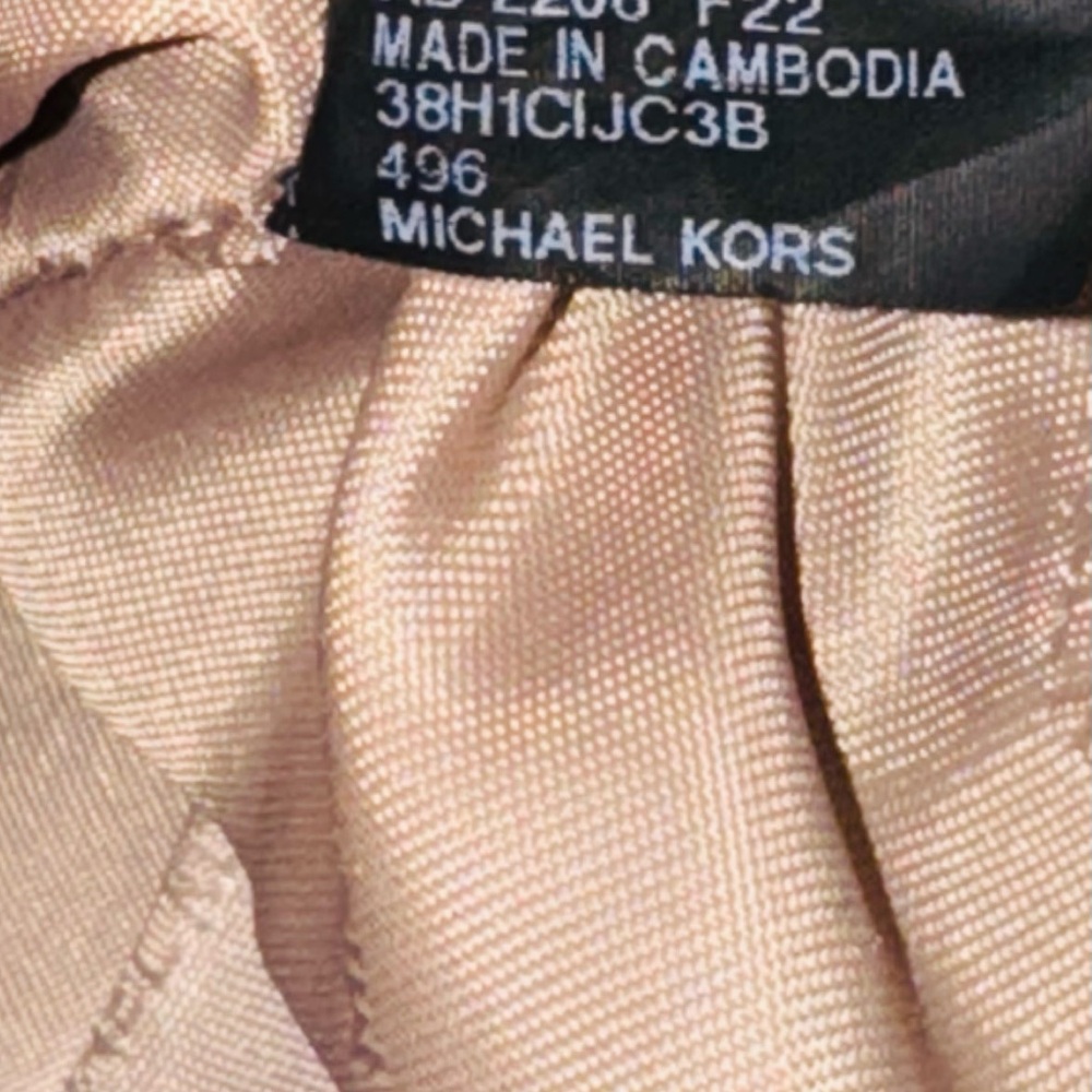 Michael Kors Purse Cindy Dome Blue Center Stripe Brown MK Logo Bag Crossbody - Picture 6 of 10